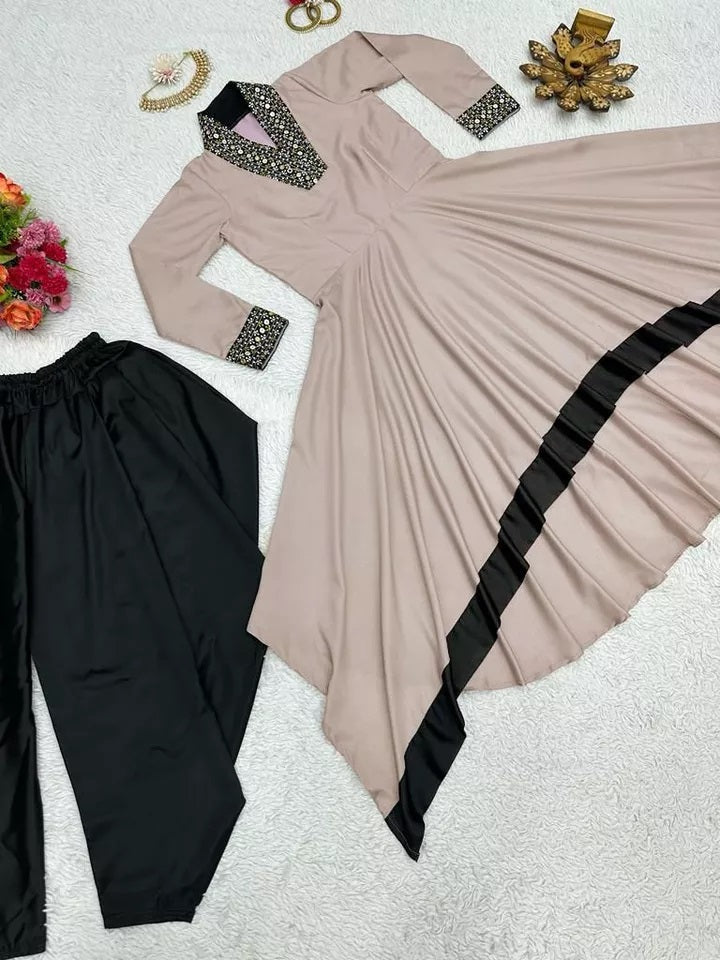 Indian Bollywood Ethnic Silk Suit Dhoti & 2 Piece Set