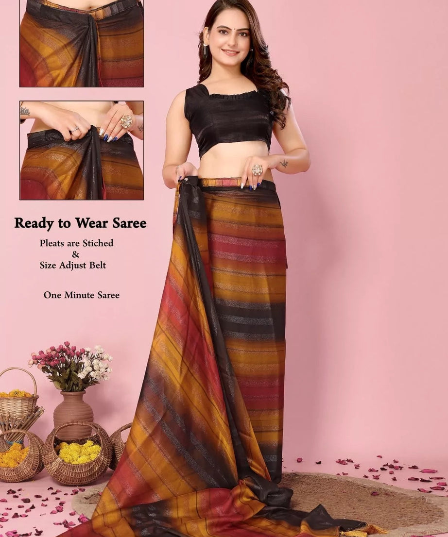 Traditional Rangoli Zari Silk Saree Blouse