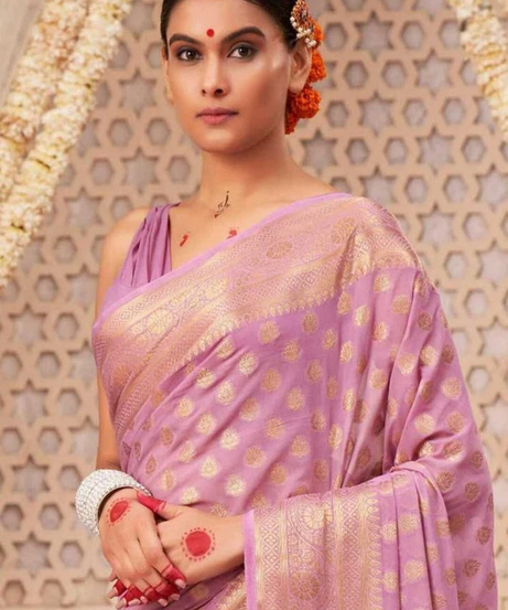 Trending Banarasi Soft Silk Wedding Wear Saree With Blouse 11-KT