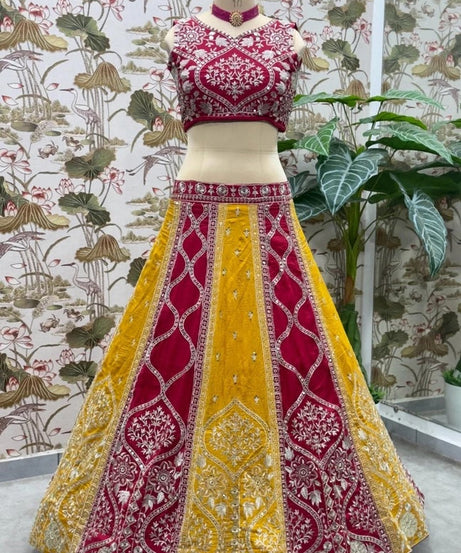 Function Premium Georgette Wedding Stitched Lehenga Blouse With Dupatta 15-MA