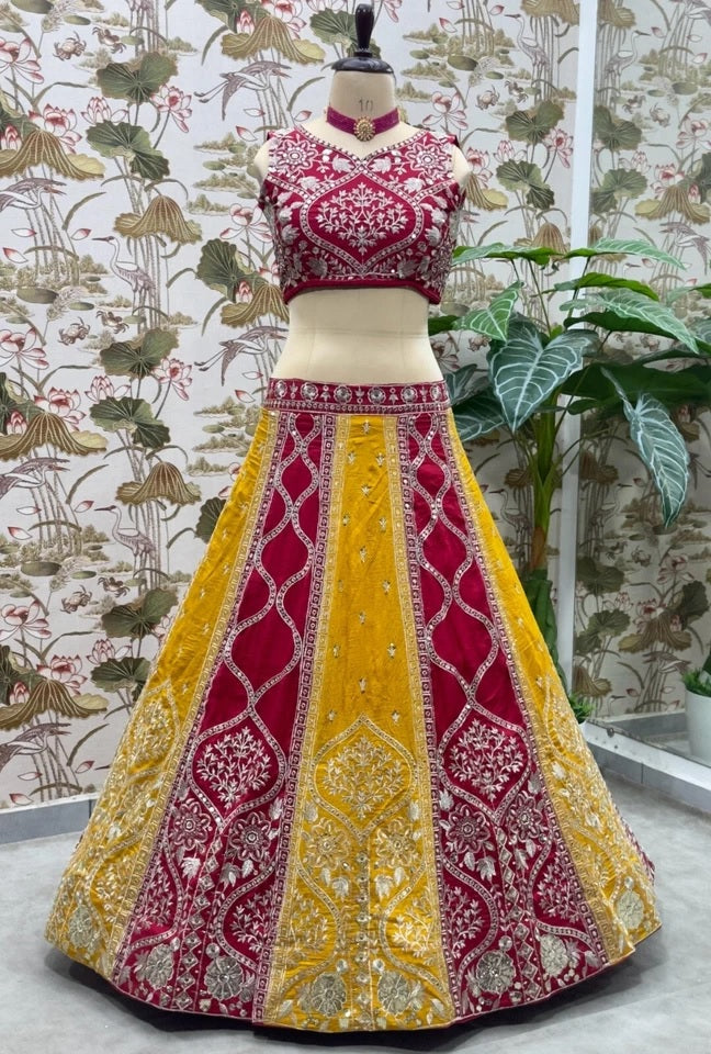 Function Premium Georgette Wedding Stitched Lehenga Blouse With Dupatta 15-MA