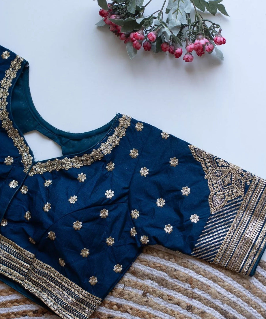 Women's Caterpillar Silk Full Stitched Blouse