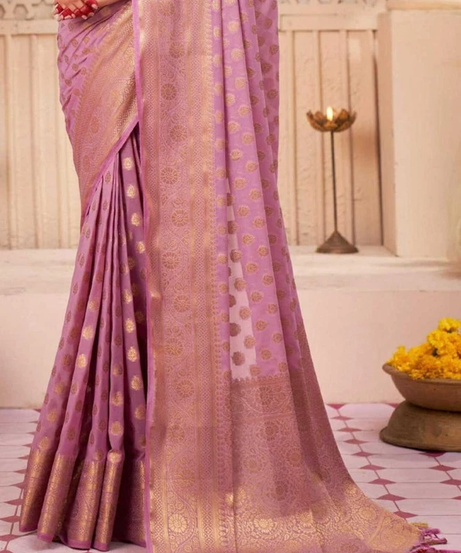 Trending Banarasi Soft Silk Wedding Wear Saree With Blouse 11-KT