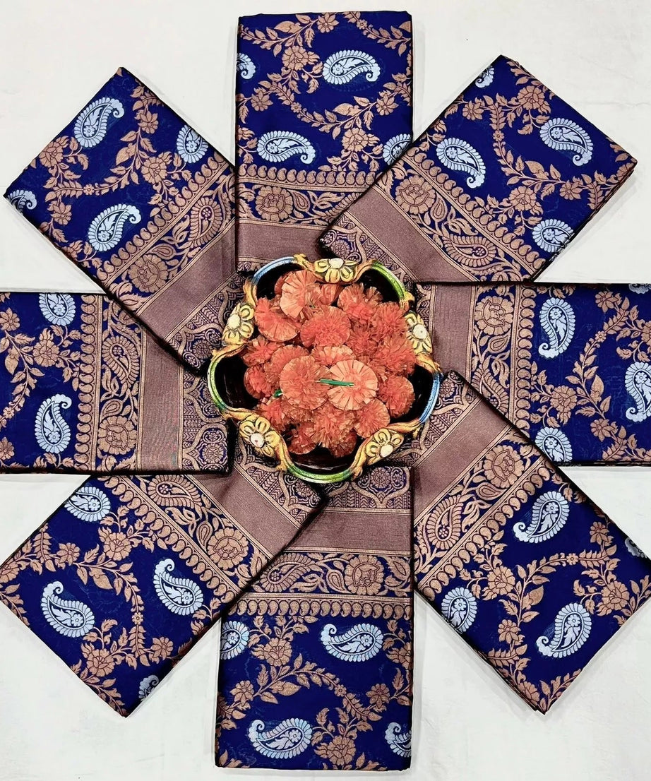 Classic Wear Soft Lichi Silk Saree,Party Wedding Indian Sari With Blouse