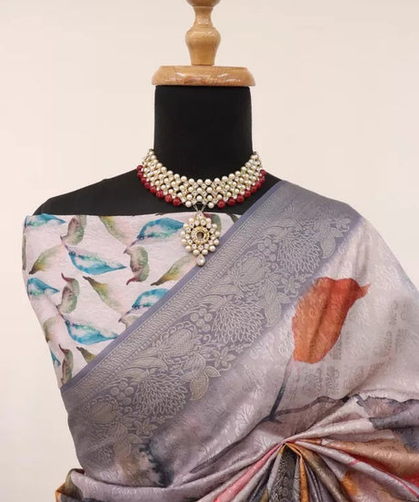 Function Style Bollywood Handloom Silk Saree,Wedding Party Ethnic Wear Sari