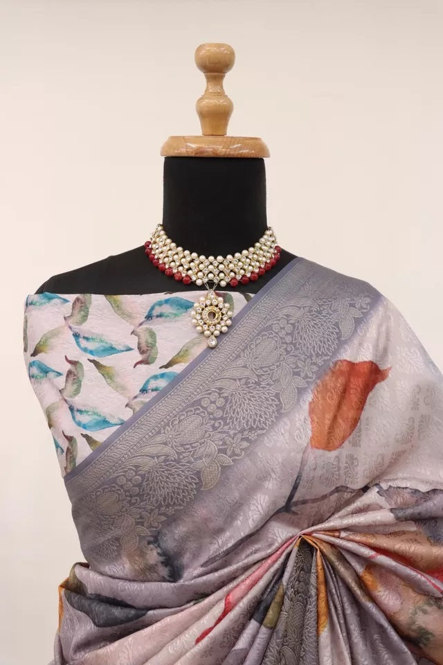 Function Style Bollywood Handloom Silk Saree,Wedding Party Ethnic Wear Sari