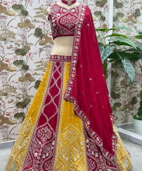 Function Premium Georgette Wedding Stitched Lehenga Blouse With Dupatta 15-MA