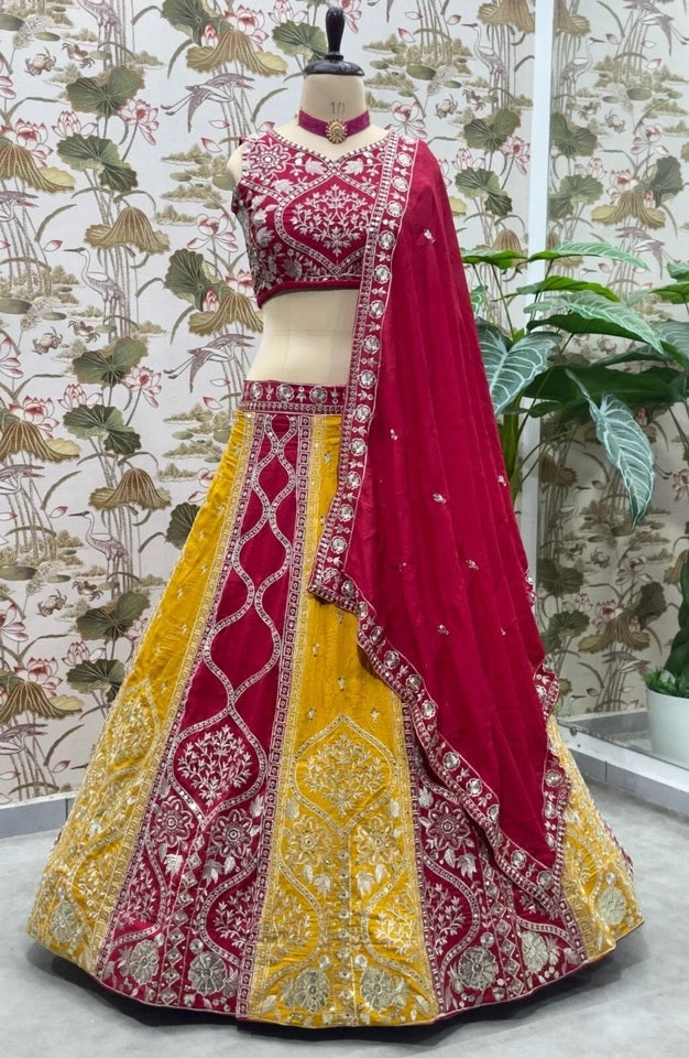 Function Premium Georgette Wedding Stitched Lehenga Blouse With Dupatta 15-MA