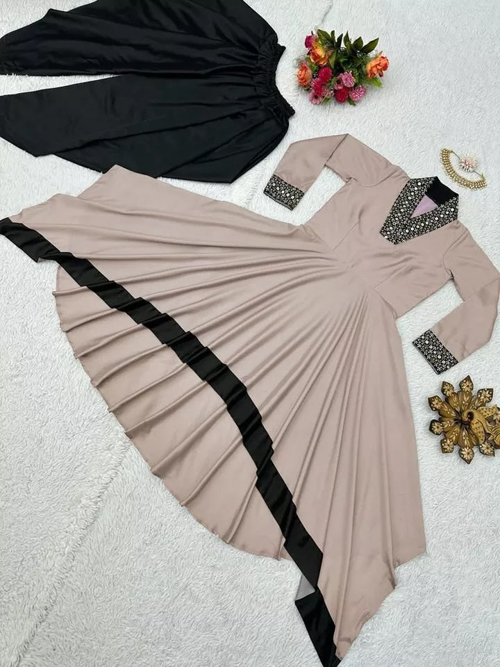 Indian Bollywood Ethnic Silk Suit Dhoti & 2 Piece Set