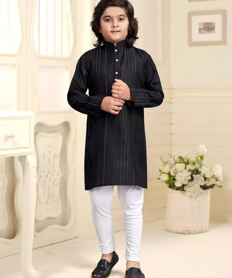 Designer Wedding Wear Pure Cotton Kurta Pajama Set For Kid's & Boy's