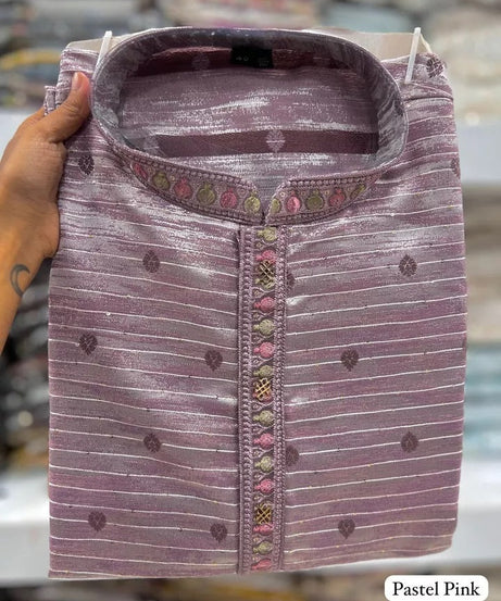 Designer Ethnic Stitched Heavy Jacquard Kurta Pajama Set For Mens