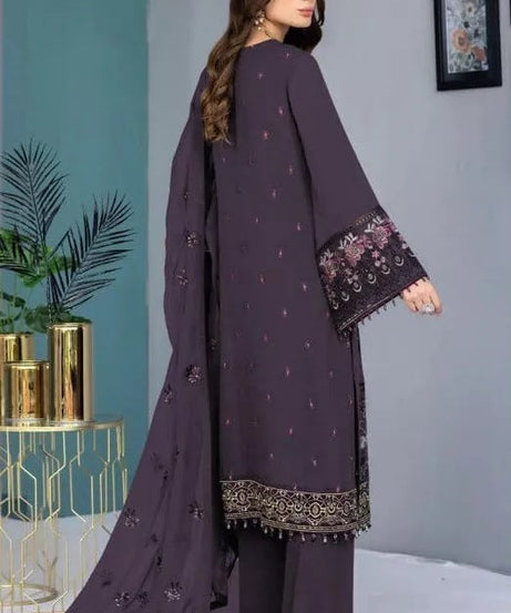 Georgette With Embroidery Stitched Work Salwar Kameez Suit