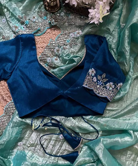 Party Wedding Wear Stylish Crunchy Silk Saree,Traditional Festival Sari