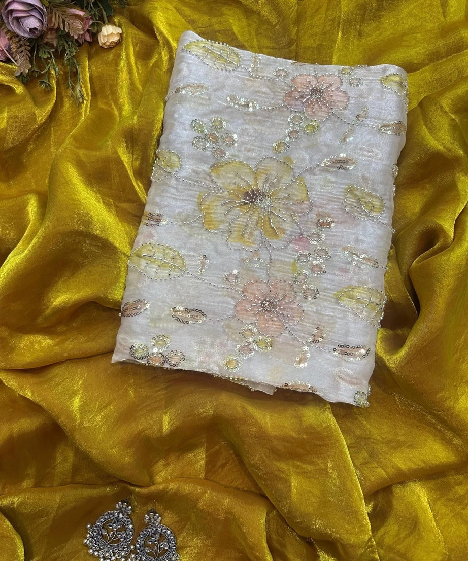 Soft Tebi Silk With Digital Print Saree, Traditional Wear Sari With Blouse