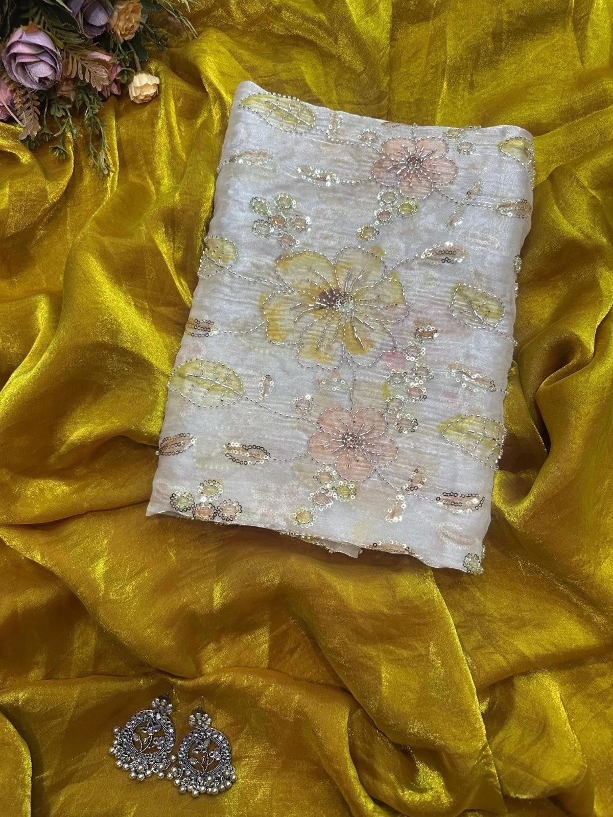 Soft Tebi Silk With Digital Print Saree, Traditional Wear Sari With Blouse