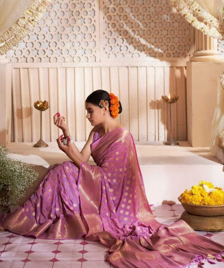 Trending Banarasi Soft Silk Wedding Wear Saree With Blouse 11-KT
