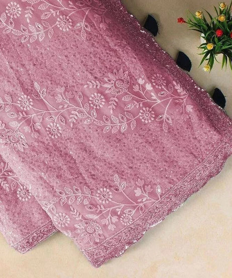 Traditional Classic Stylish Georgette Saree,Party Wedding Wear Sari Blouse