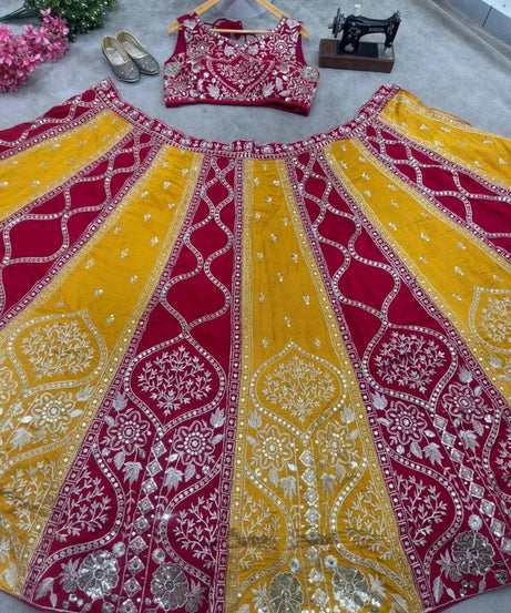 Function Premium Georgette Wedding Stitched Lehenga Blouse With Dupatta 15-MA