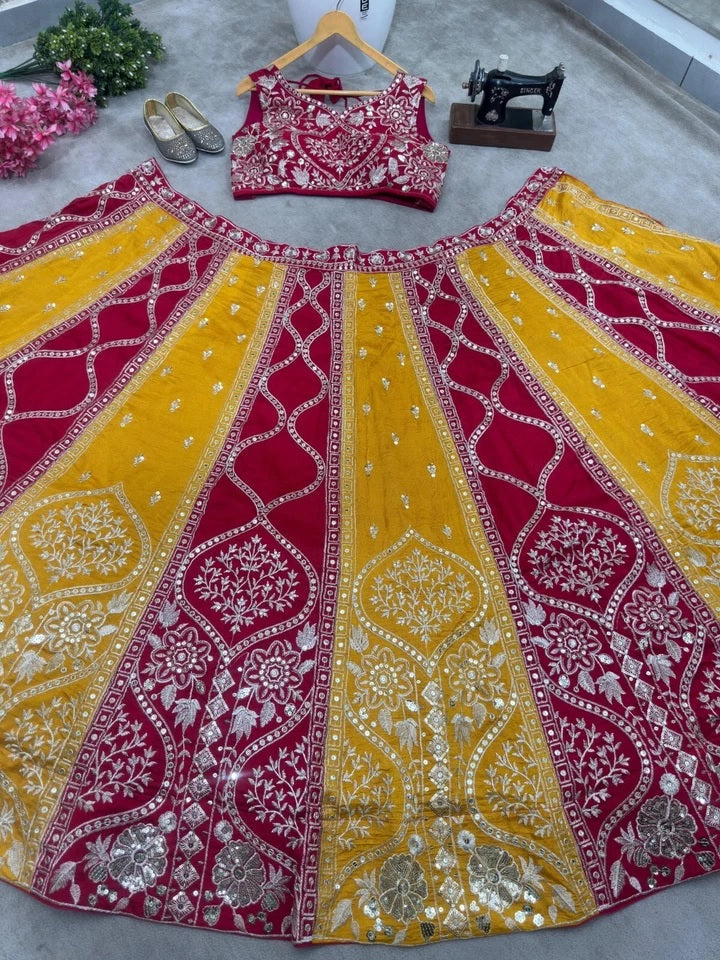 Function Premium Georgette Wedding Stitched Lehenga Blouse With Dupatta 15-MA