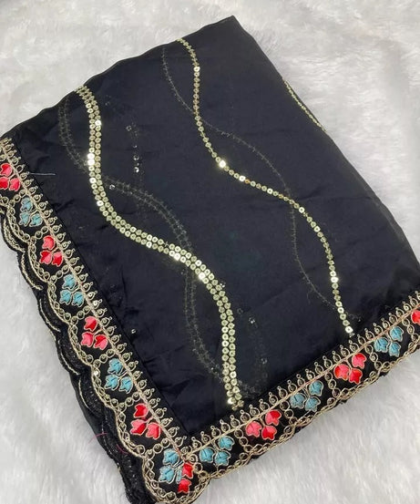 Women's Wedding Special Rangoli Silk Saree,Indian Party Wear Sari & Blouse