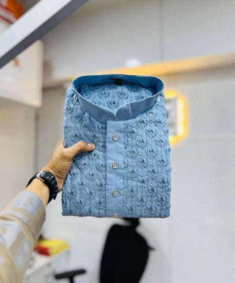 Bollywood Classic Full Stitched Rayon Kurta Pajama Set For Men's