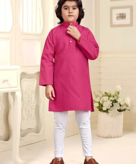 Designer Wedding Wear Pure Cotton Kurta Pajama Set For Kid's & Boy's
