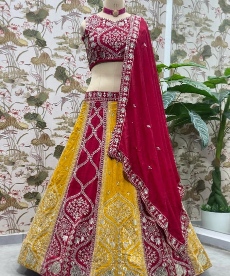 Function Premium Georgette Wedding Stitched Lehenga Blouse With Dupatta 15-MA