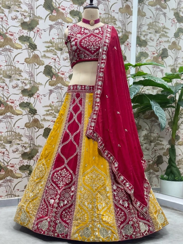 Function Premium Georgette Wedding Stitched Lehenga Blouse With Dupatta 15-MA