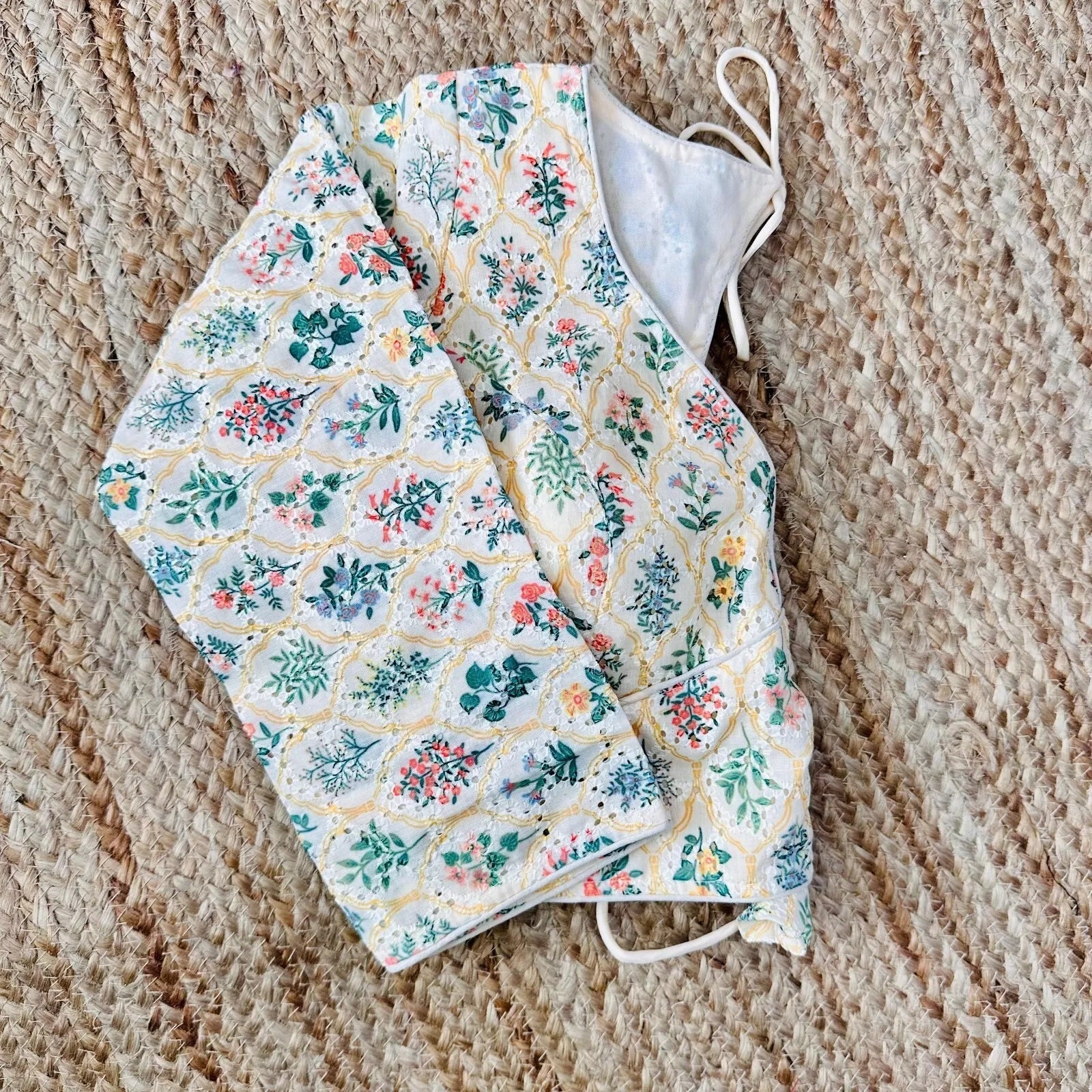 Wedding Hakoba With Flower Print All Over Blouse Choli