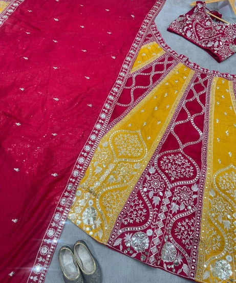 Function Premium Georgette Wedding Stitched Lehenga Blouse With Dupatta 15-MA