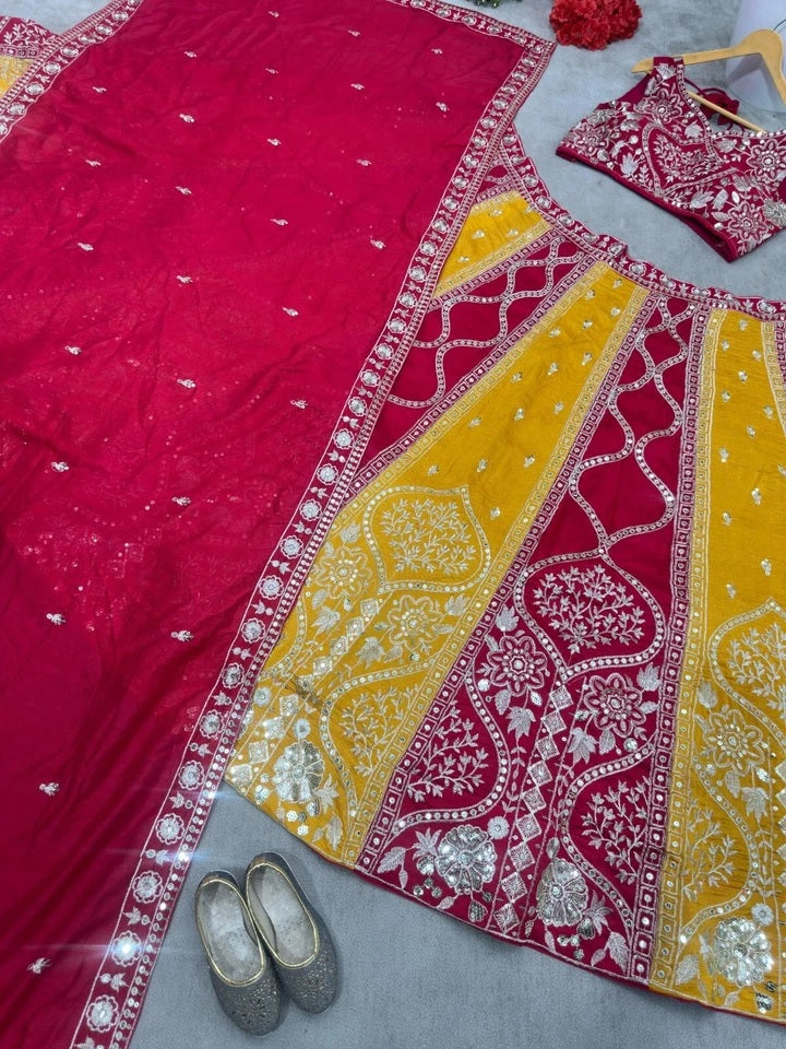 Function Premium Georgette Wedding Stitched Lehenga Blouse With Dupatta 15-MA