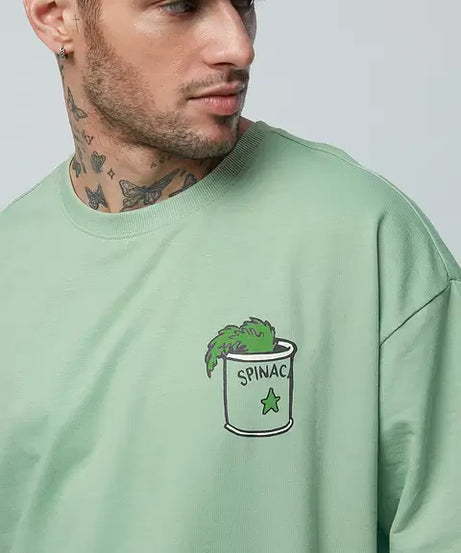 Popeye Spinach Power Oversized T-Shirts