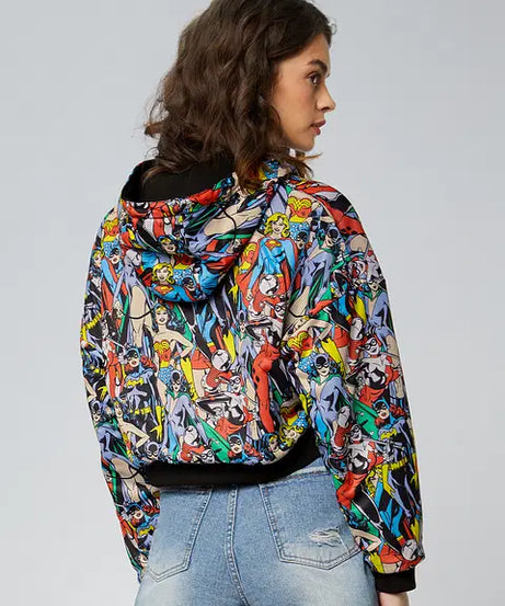 Wonder Woman Reversible Hoodie Women Cropped Oversized Hoodies