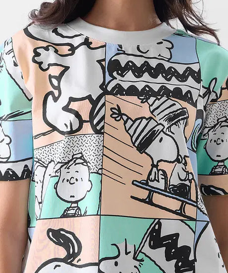 Characters Mosaic Women Relaxed Fit T-Shirts