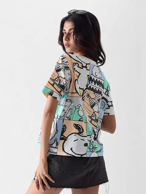 Characters Mosaic Women Relaxed Fit T-Shirts