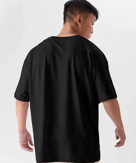 Solids Carbon Black Oversized T-Shirts