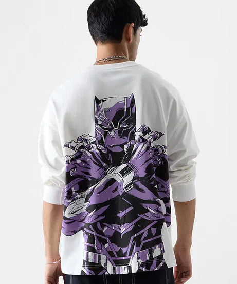 Black Panther The Warrior Oversized Full Sleeve T-Shirts