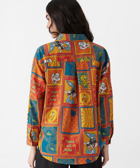 Looney Tunes Indie Vibes Women Boyfriend Shirts