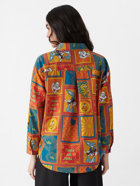 Looney Tunes Indie Vibes Women Boyfriend Shirts