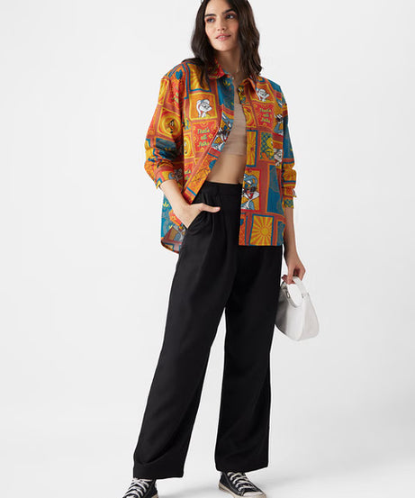 Looney Tunes Indie Vibes Women Boyfriend Shirts