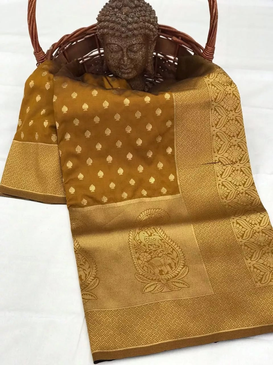 Wedding Soft Lichi Saree, Beautiful Fancy Sari Blouse