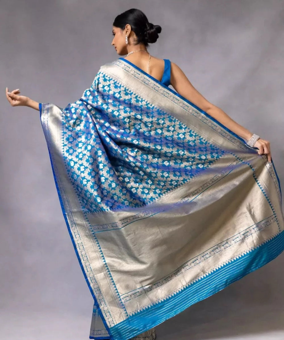 Banarasi Soft Silk Traditional Saree , Designer Party Wear Saree & Blouse
