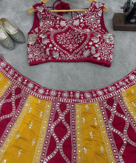 Function Premium Georgette Wedding Stitched Lehenga Blouse With Dupatta 15-MA