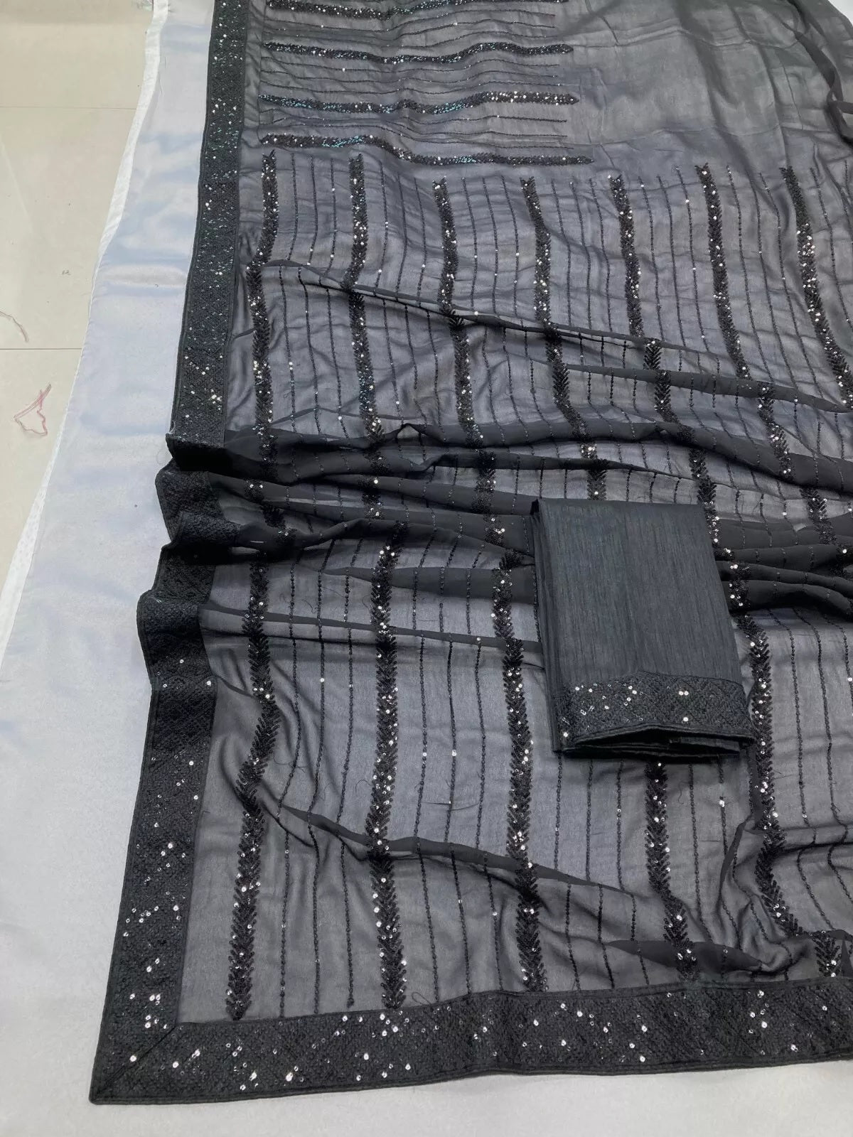 New Indian Georgette Saree,Indian Wedding Claasic Sari