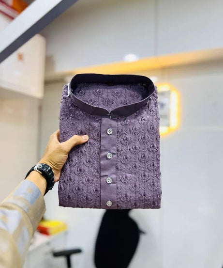 Bollywood Classic Full Stitched Rayon Kurta Pajama Set For Men's