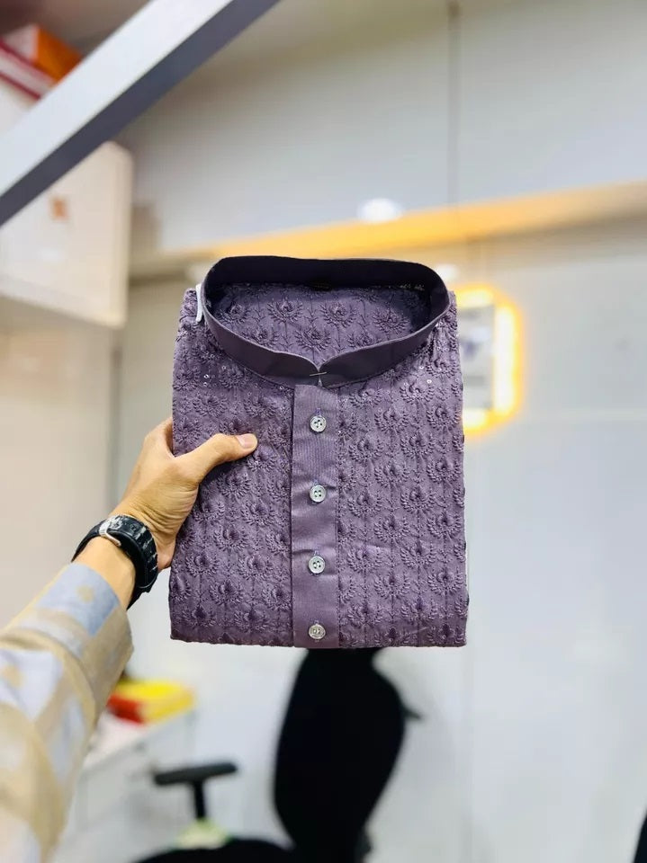 Bollywood Classic Full Stitched Rayon Kurta Pajama Set For Men's