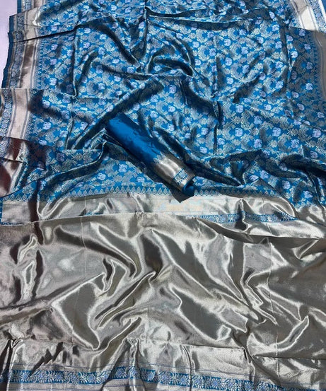 Banarasi Soft Silk Sari With Blouse