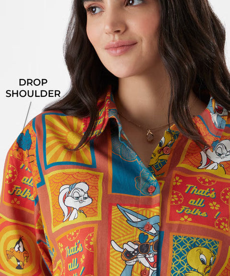 Looney Tunes Indie Vibes Women Boyfriend Shirts