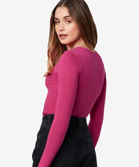 Solids Hot Pink (Cropped Fit) Women Cropped Tops