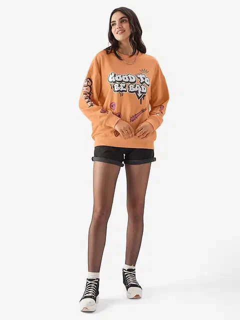 Good To Be Bad Women Oversized Sweatshirts